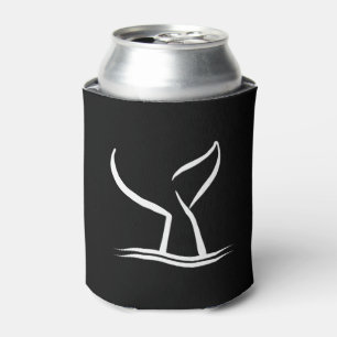 Enfriador De Latas La cola de la ballena blanca en negro