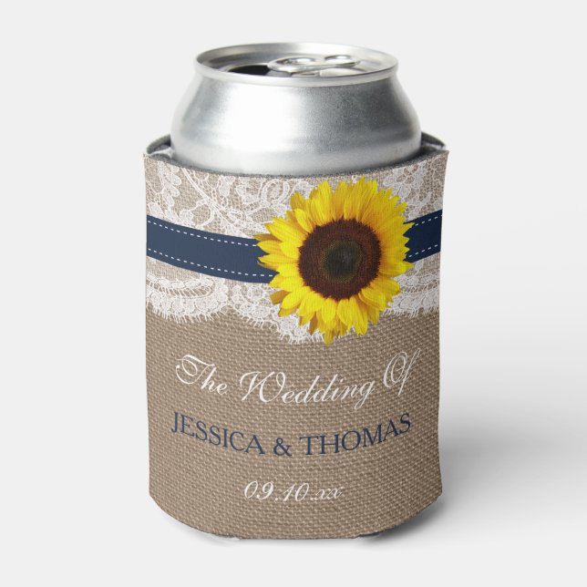 Enfriador De Latas La colección de Bodas de girasol ruso - Armada (Lata Anverso)