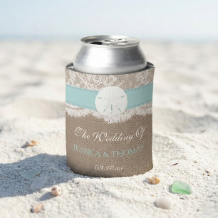 Enfriador De Latas La Colección de Bodas en la Playa del Dólar de Are