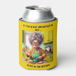 Enfriador De Latas La curiosa anciana Personalizado de la moda hace p