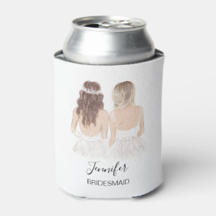 Enfriador De Latas La dama de honor ilustrada de la mano