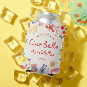 Enfriador De Latas La Dolce Vita Rayada Cumpleaños Italiano Nombre Pe