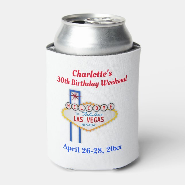 Enfriador De Latas La fiesta de cumpleaños de Las Vegas (Lata Anverso)