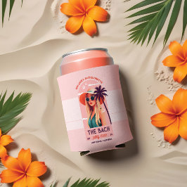 Enfriador De Latas La fiesta de la Bachelorette, retro, de la tripula