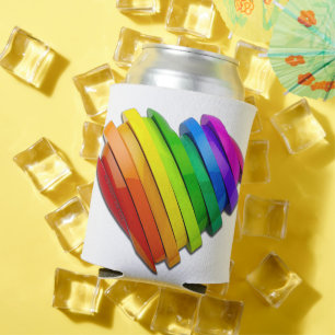 Enfriador De Latas La forma del corazón del orgullo de SlipperyJoe mú