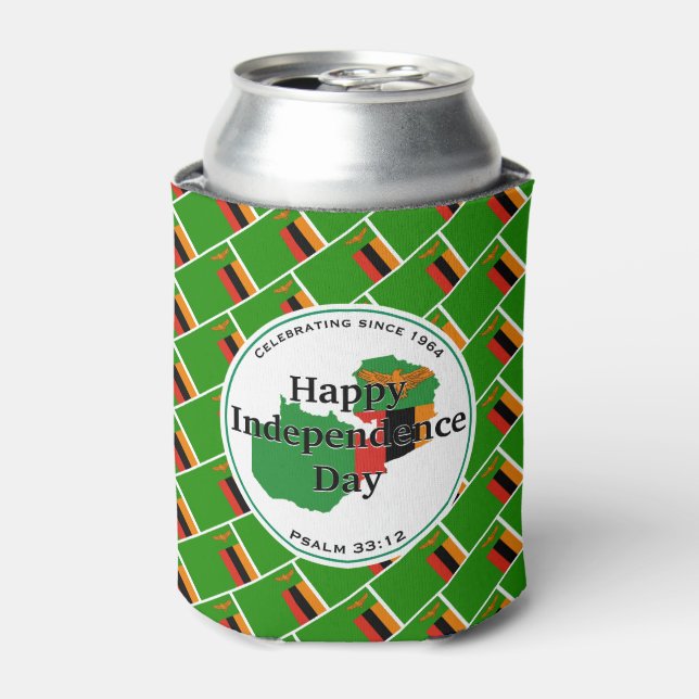 Enfriador De Latas LA INDEPENDENCIA ZAMBIANA Celebra Zambia (Lata Anverso)