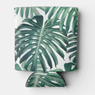 Enfriador De Latas La jungla tropical deja el fondo floral