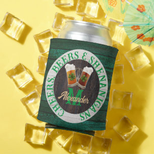 Enfriador De Latas La Madera Rústica Marrón Saluda A Beers Shenanigan