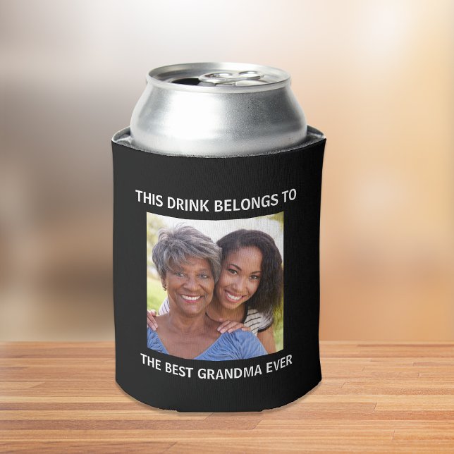 Enfriador De Latas La mejor abuela jamás personalizada foto en negro (Subido por el creador)