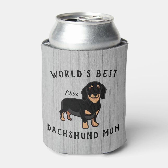 Enfriador De Latas La mejor madre del mundo, Personalizado de perro d (Lata Anverso)