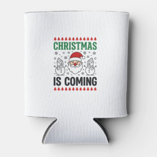 Enfriador De Latas La Navidad Está Llegando Diseño de Santa Claus Mun