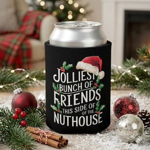 Enfriador De Latas La pandilla más alegre cita divertida de Navidad