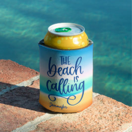 Enfriador De Latas La playa llama a un verano elegante