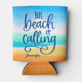 Enfriador De Latas La playa llama a un verano elegante