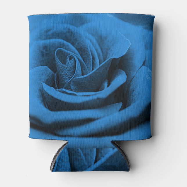Enfriador De Latas La rosa roja azul, macrobelleza. (Anverso)
