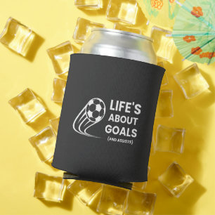 Enfriador De Latas La Vida Consiste En Goles Y Asistencias Divertido 