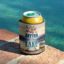 Enfriador De Latas La vida del jefe es mejor en el lago