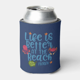 Enfriador De Latas La vida es mejor en el recuerdo de Beach Florida