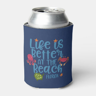 Enfriador De Latas La vida es mejor en el recuerdo de Beach Florida