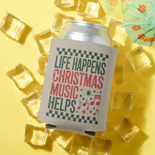 Enfriador De Latas La Vida Sucede Música de Navidad Ayuda Divertido R