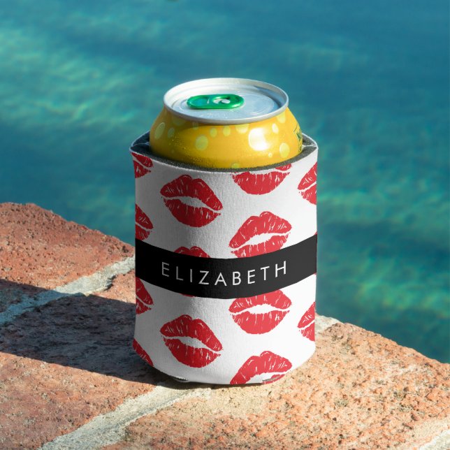 Enfriador De Latas Labios Rojos, Labios Rojos, Patrón De Labios, Su N (Piscina in situ)