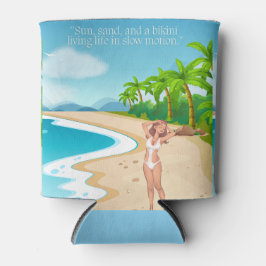 Enfriador De Latas ladie en la playa