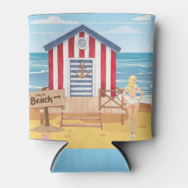 Enfriador De Latas ladie en la playa