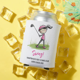 ENFRIADOR DE LATAS LADIES GOLF LEAGUE REFRIGERADOR DE BEBIDAS PERSONA
