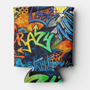 Enfriador De Latas Ladrillos de graffiti: Resumen urbano