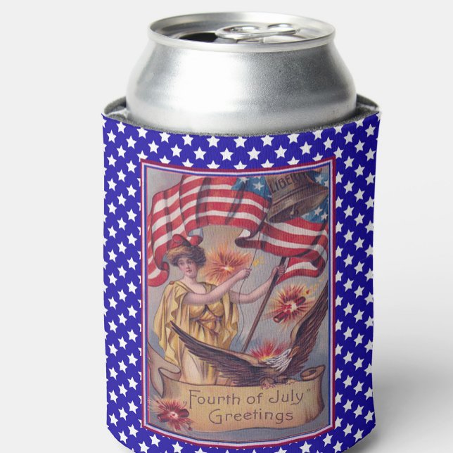 Enfriador De Latas Lady Liberty 4 de julio Bandera Patriótica (Subido por el creador)