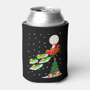 Enfriador De Latas Lagarto de Trineo de Santa Navidad Luna Nieve Árbo