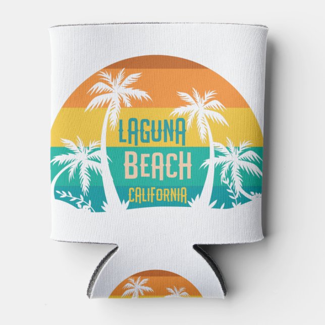 Enfriador De Latas Laguna Beach Retro (Anverso)