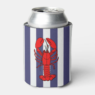 Enfriador De Latas Langosta roja en rayas azules