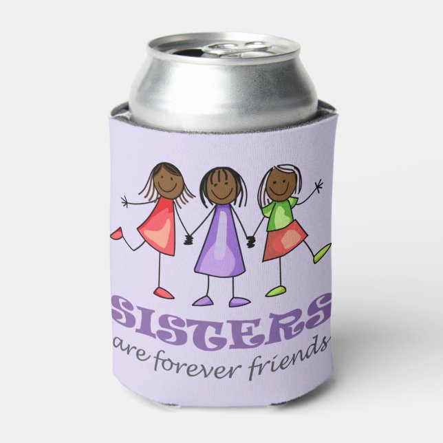 Enfriador De Latas Las hermanas son siempre amigos (Lata Anverso)