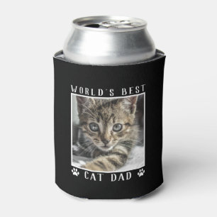 Enfriador De Latas Las huellas de gato del mejor papá gato del mundo 