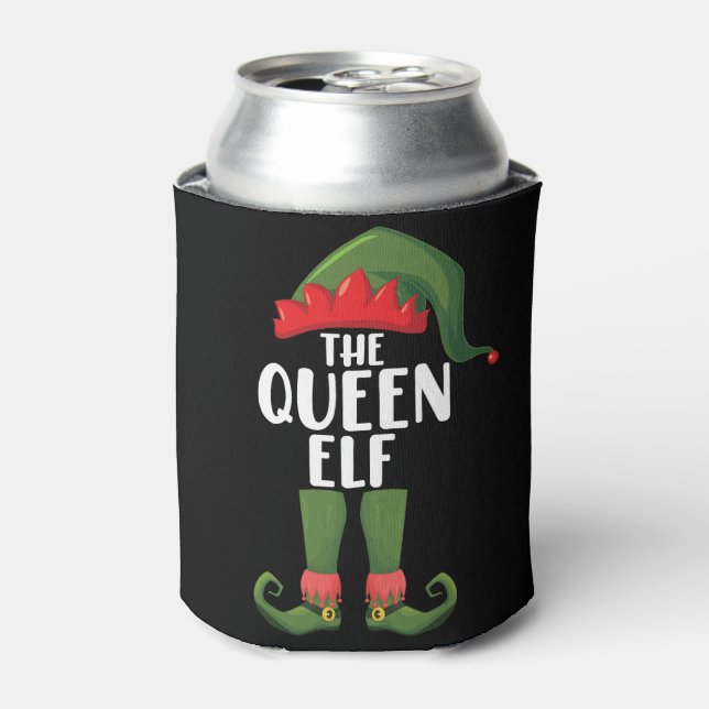 Enfriador De Latas Las Navidades familiares de Elf Queen (Lata Anverso)