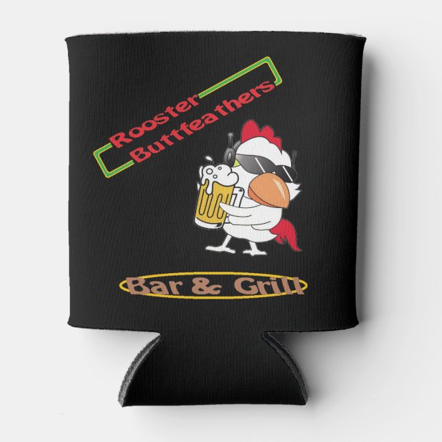 Enfriador De Latas Las Plumas De Rooster Pueden Acoger (Anverso)
