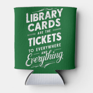 Enfriador De Latas Las Tarjetas De Biblioteca Son Los Billetes A Toda