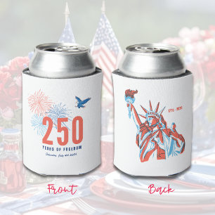 Enfriador De Latas Lata Patriótica de la Libertad del 250 Aniversario