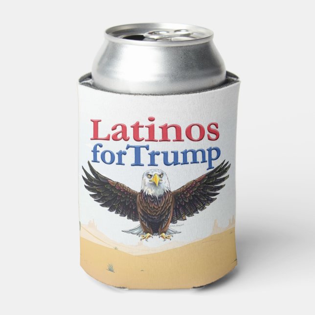 Enfriador De Latas Latinos por Trump - Águila del Desierto (Lata Anverso)