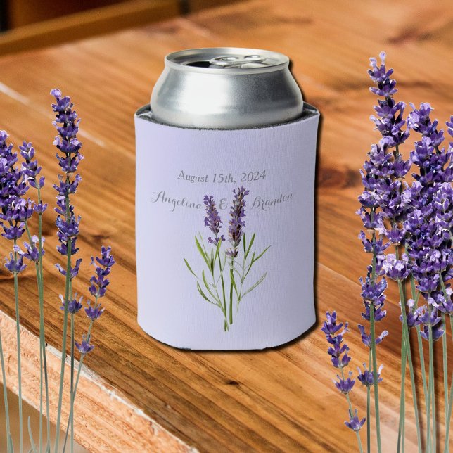 Enfriador De Latas Lavanda de época para bodas personalizados (Subido por el creador)