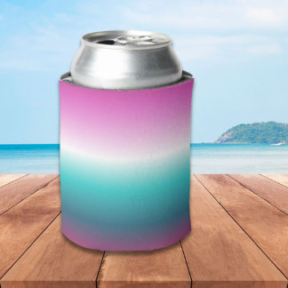 Enfriador De Latas lavanda de unicornio verde azulada sirena turquesa