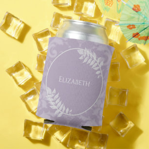 Enfriador De Latas Lavender Elegant Damask