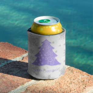 Enfriador De Latas Lavender Festive Christmas Tree Cooler