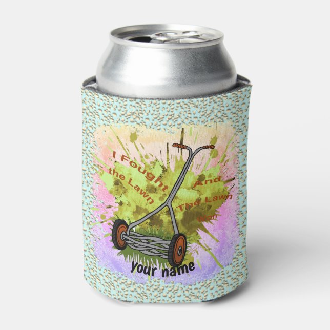 Enfriador De Latas Lawn Mower Dad (Lata Anverso)