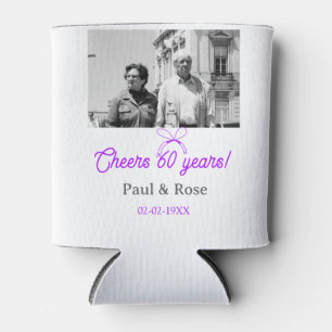Enfriador De Latas Lazo morado celebra 60 años de aniversario de boda