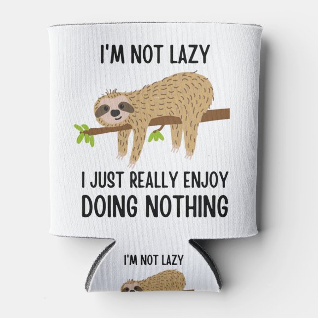 Enfriador De Latas Lazy Sloth no hace nada (Anverso)
