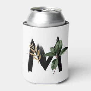 Enfriador De Latas Leaves tropicales Relieve metalizado dorado falso
