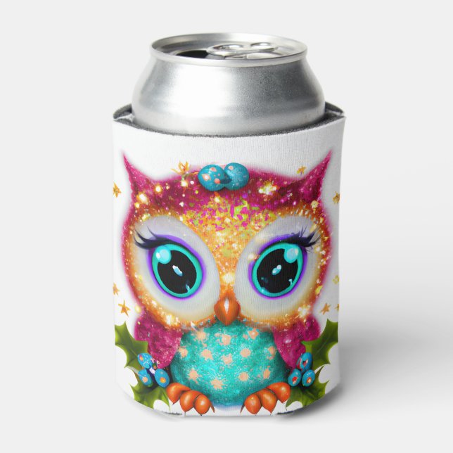 Enfriador De Latas Lechuza Kawaii dulce y adorable (Lata Anverso)