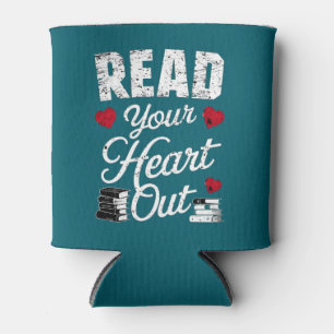 Enfriador De Latas Leer tu corazón Divertido libro Leyendo a los aman